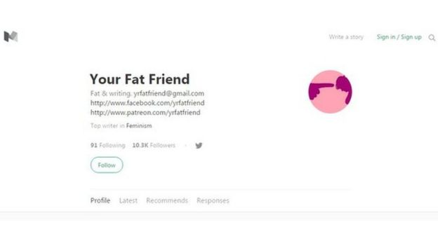Sitio web de Your Fat Friend
