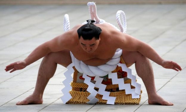 El campeón de sumo japonés Harumafuji.