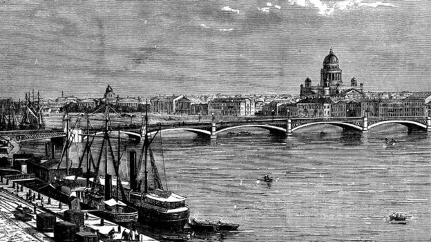 Ilustración antigua de San Petersburgo