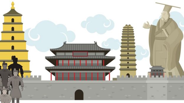Ilustración del emperador Qin Shihuang