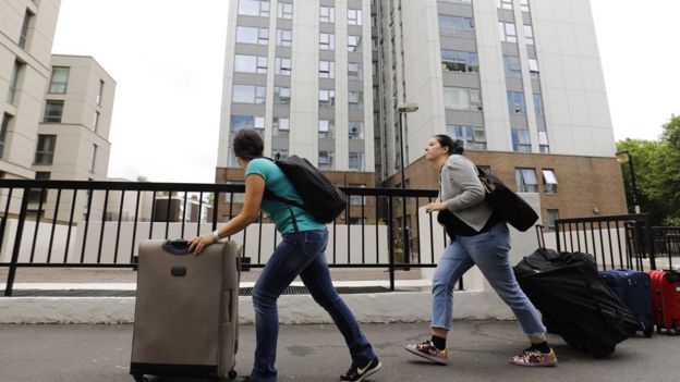 Residents leaving Chalcots estate