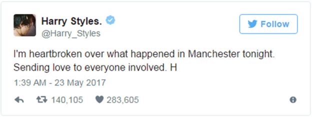 Harry Styles tweet