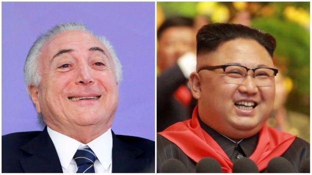 Michel Temer e Kim Jong-un