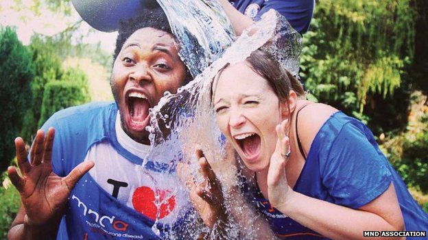 Image result for couple ice bucket challenge