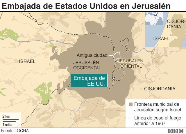 Mapa Jerusalén