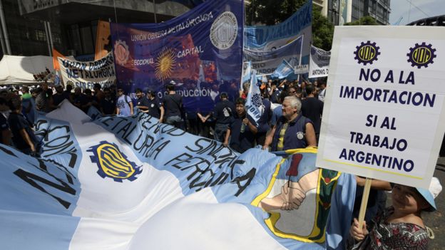 Protesta en Argentina