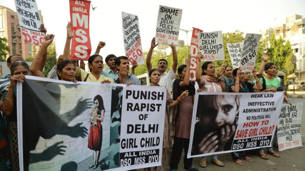 India protest against child rape