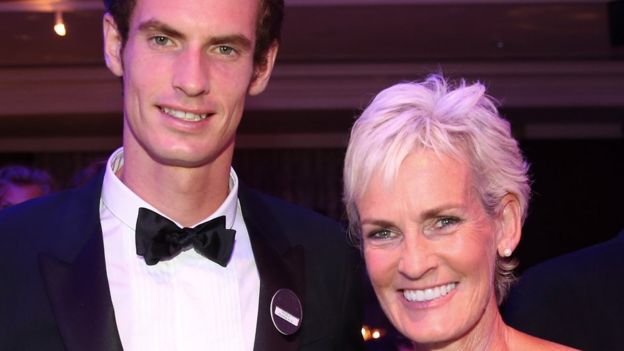 Andy Murray poses with his mum Judy Murray during the Wimbledon Championships 2013 Winners Ball on July 7, 2013