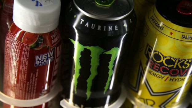 Energy drinks on sale in California