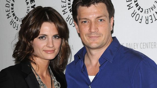 Stana Katic and Nathan Fillion