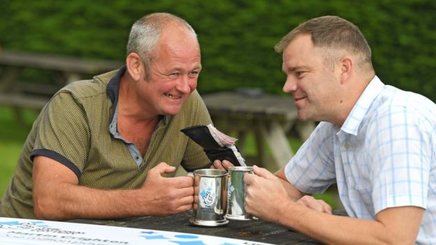 Martin and his friend Shaun Davis