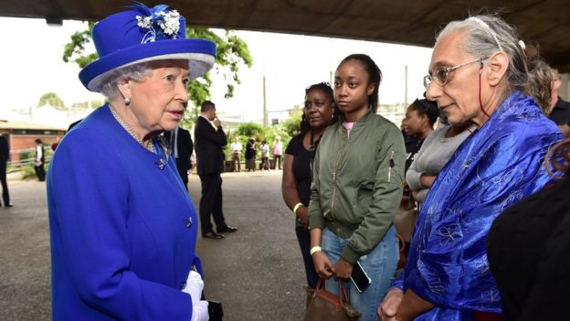 The Queen and members of the public