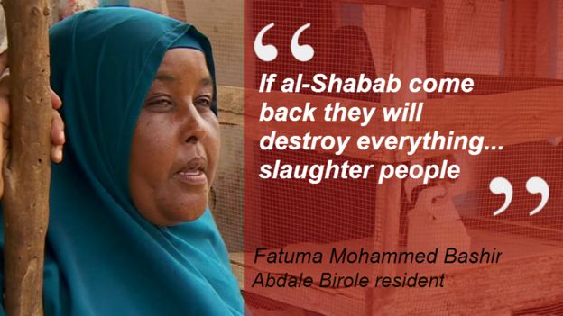 Quote from Fatuma Mohammed Bashir, a villager near Kismayo: 