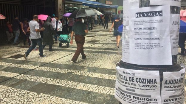 Poste com anúncios de emprego em São Paulo