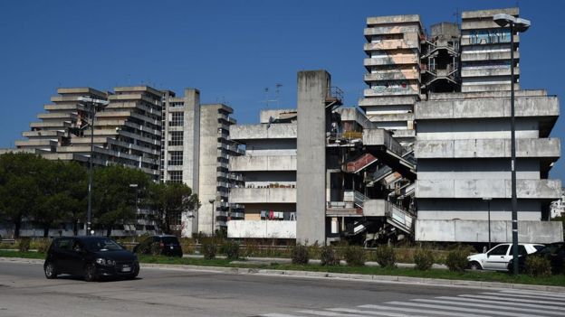 Scampia, em Nápoles, Itália.
