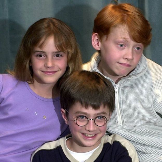 Daniel Radcliffe, Rupert Grint y Emma Watson