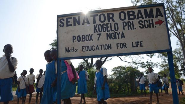 Des élèves de l'école primaire du Senateur Obama Kogelo à Kogelo