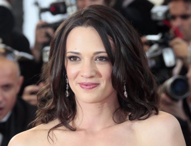 Italian actress and director Asia Argento poses upon her arrival for the opening ceremony and the screening of 3D animated movie 