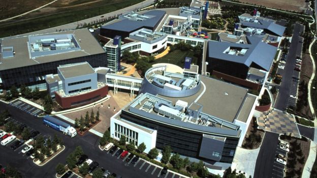 Una vista aérea de una empresa en Silicon Valley