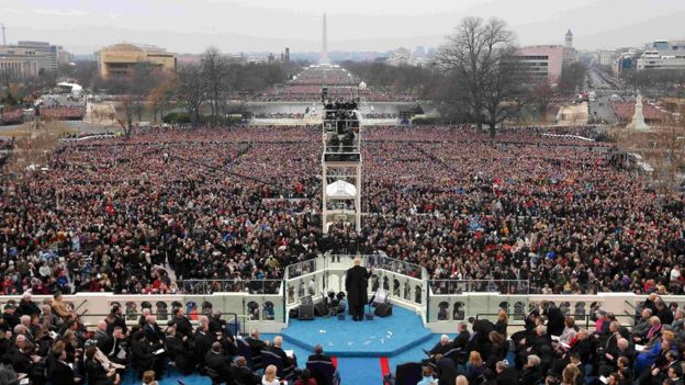 Donald Trump en su discurso inaugural