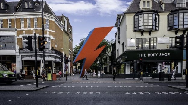 Artist's impression of how the memorial to David Bowie would look
