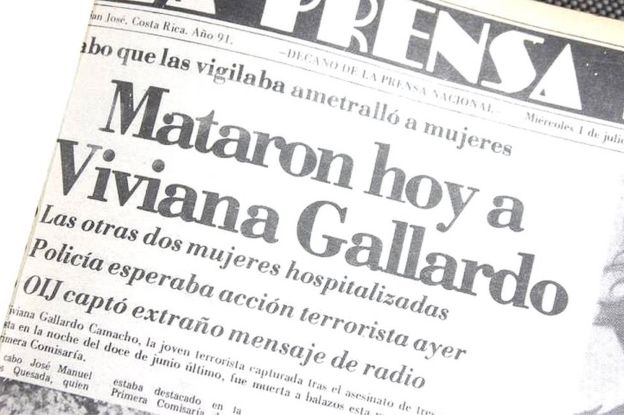 Portada de un diario informando del asesinato de Viviana Gallardo.