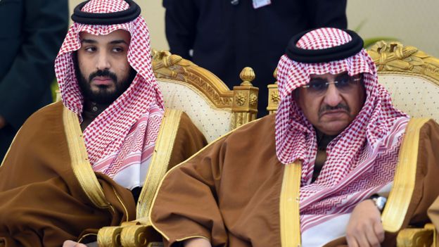 Mohamed bin Salman (left)