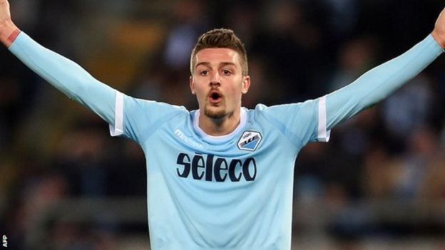 kiungo wa kati wa Lazio na Serbia Sergej Milinkovic-Savic, 23