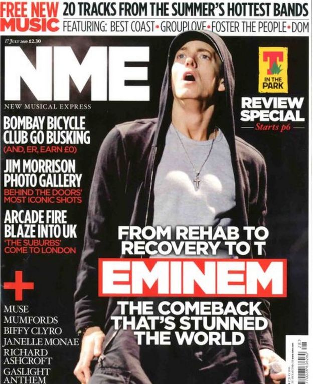 Eminem's NME cover