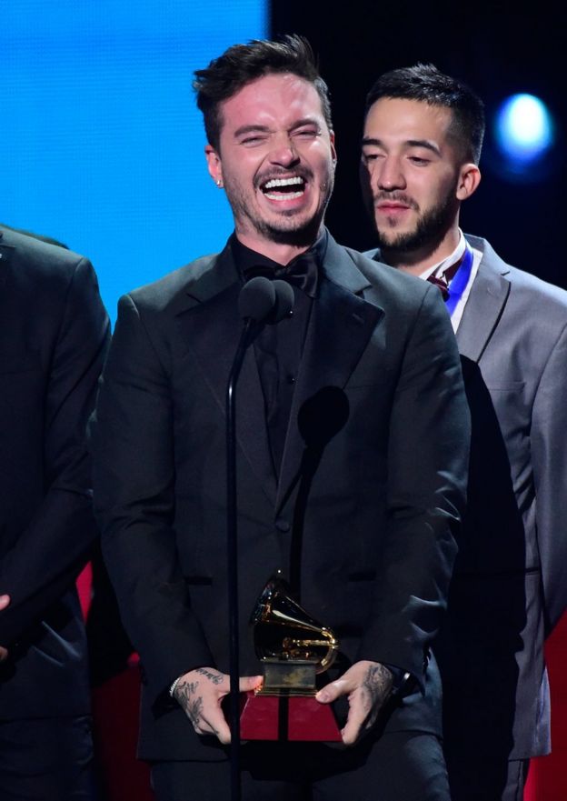 J Balvin at the 2016 Latin Grammys