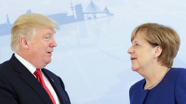 Donald Trump e Angela Merkel