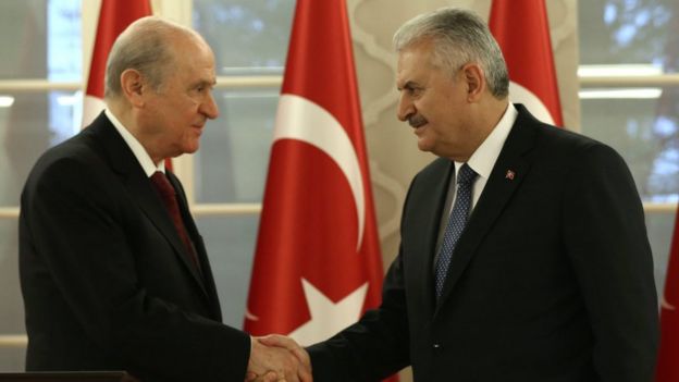 MHP lideri Devlet Bahçeli ve Başbakan Binali Yıldırım
