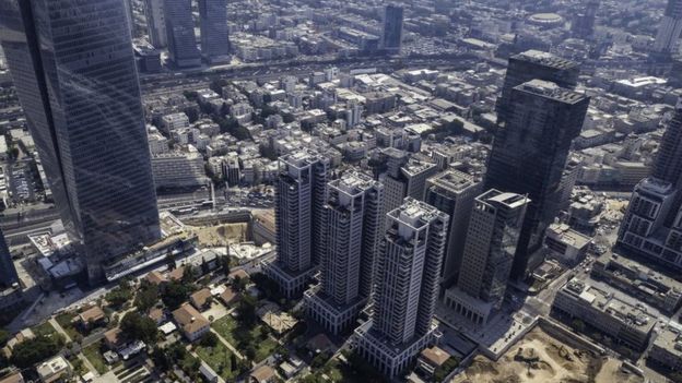Imagem mostra vista geral de Tel Aviv