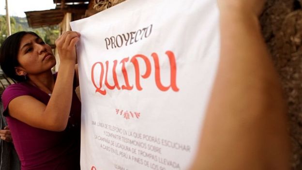 Cartel del poryecto Quipu