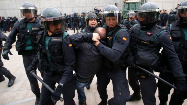 Guardias civiles en Cataluña