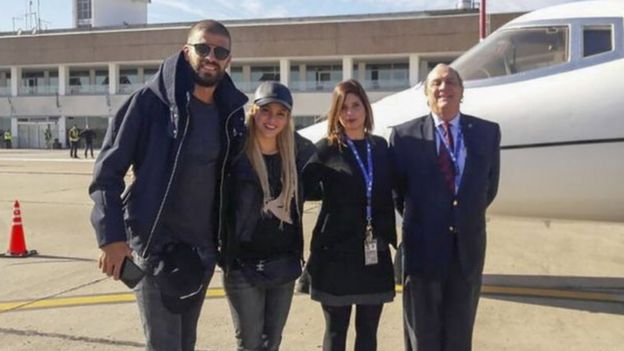Beki wa barceloba Gerreard Pique na mkewe Shakira