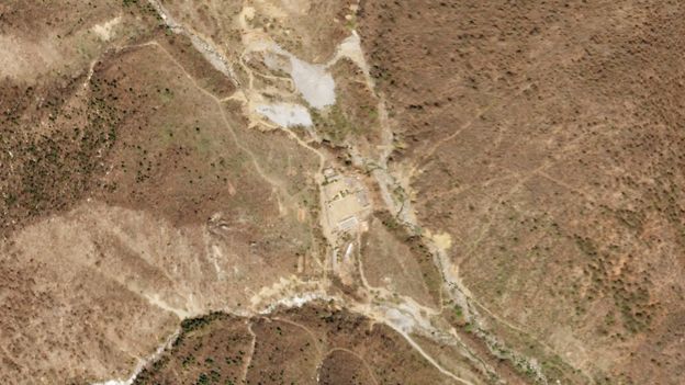 Foto satelit situs uji nuklir Punggye-ri di Korea Utara
