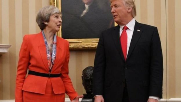 Theresa May na Donald Trump