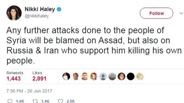 Nikki Haley tweet