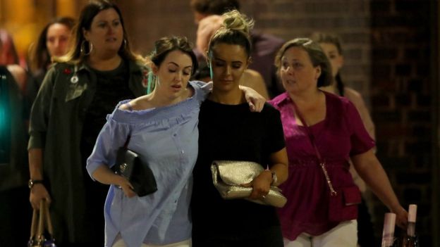 Aftermath of Manchester Arena explosion
