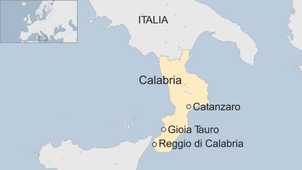 Mapa de Calábria