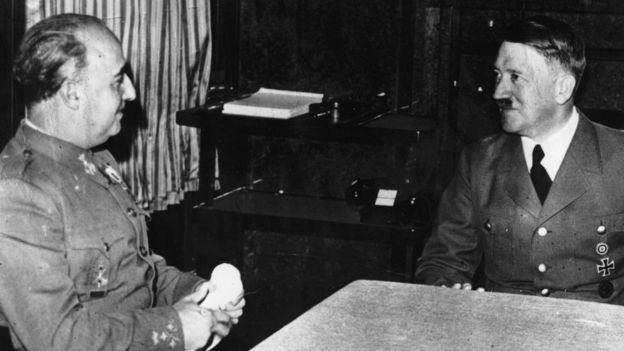 Francisco Franco y Adolph Hitler
