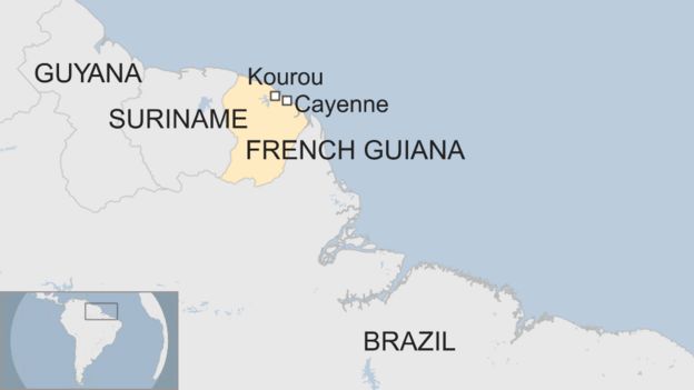 Map of French Guiana