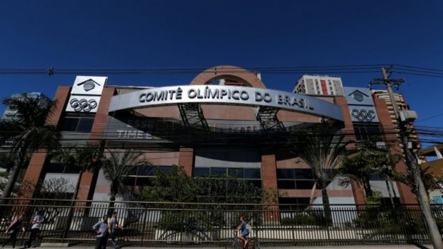 The headquarter of the Brazilian Olympic Committee is seen in Rio de Janeiro