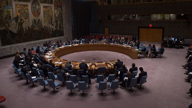 An overall view of a United Nations Security Council emergency meeting on the situation in Syria, at the United Nations September 25, 2016 in New York