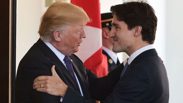 Donald Trump y Justin Trudeau