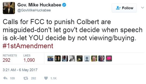 Mike Huckabee tweeted: 