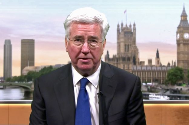 Michael Fallon, secretario de Defensa de Reino Unido