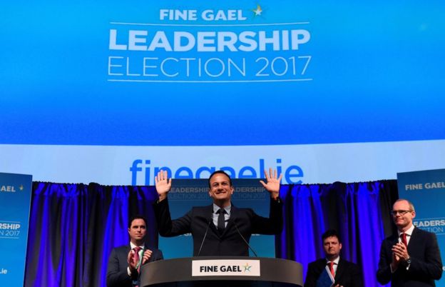 TheFine Gael leadership result was announced in Dublin's Mansion House