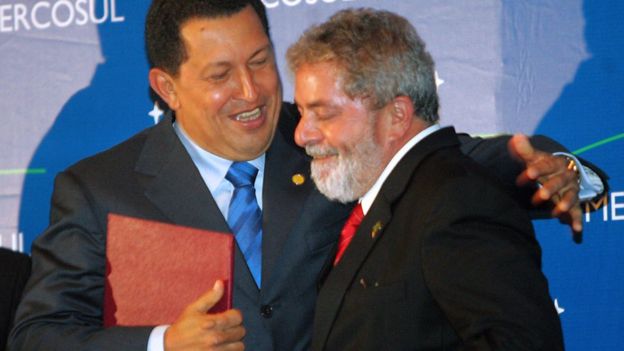 Hugo Chávez y Luiz Inacio Lula da Silva